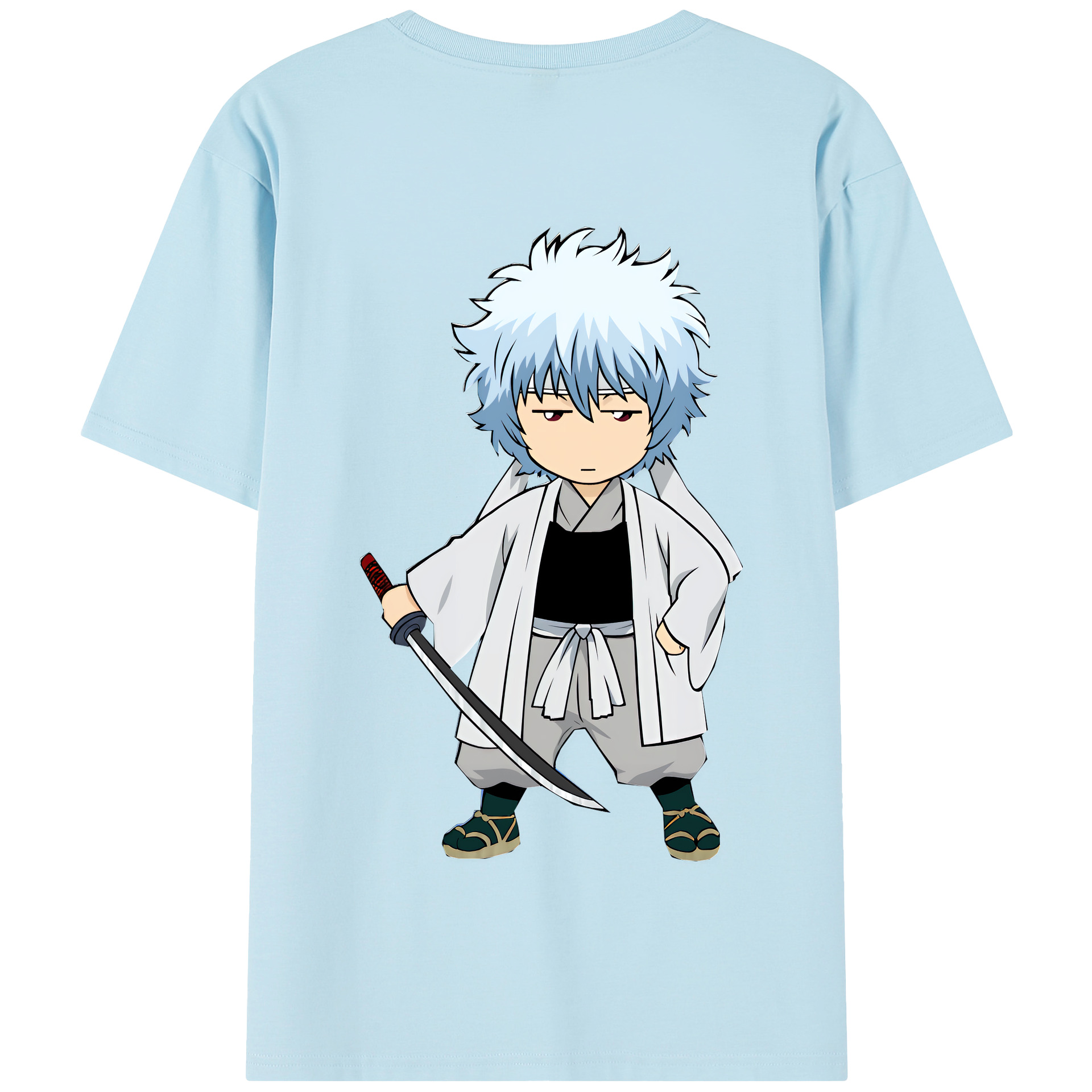 （画像用） ぎんたま 坂田銀時（さかたぎんとき） 神楽 志村新八（しむら しんぱち） GINTAMA Sakata Gintoki Kagura Shimura Shinpachi 綿100％半袖Tシャツ（背面プリント）